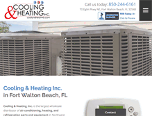 Tablet Screenshot of coolandheatfwb.com